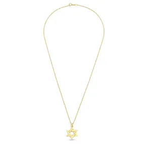 14K Gold David's Star Pendant