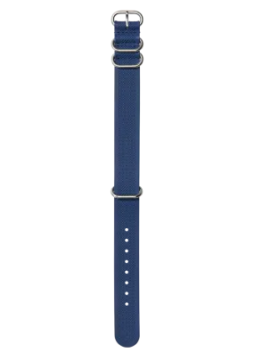 20mm FKM Rubber NATO Band - Navy / Blue