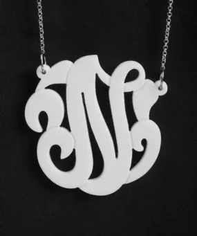 Acrylic Swirly Initial Necklace