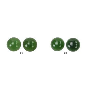 ANTIGORITE SERPENTINE Gemstone Cabochon : Natural Untreated Serpentine Round Shape Cabochon 18mm - 20mm Pair