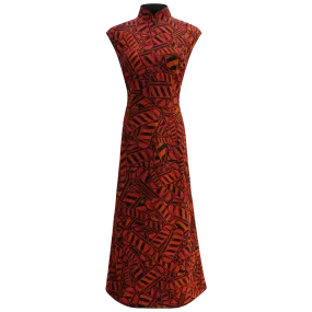 【BARBER TWIRL】100% Silk Cheongsam (Cap Sleeve) (香港經典) (轉轉燈)