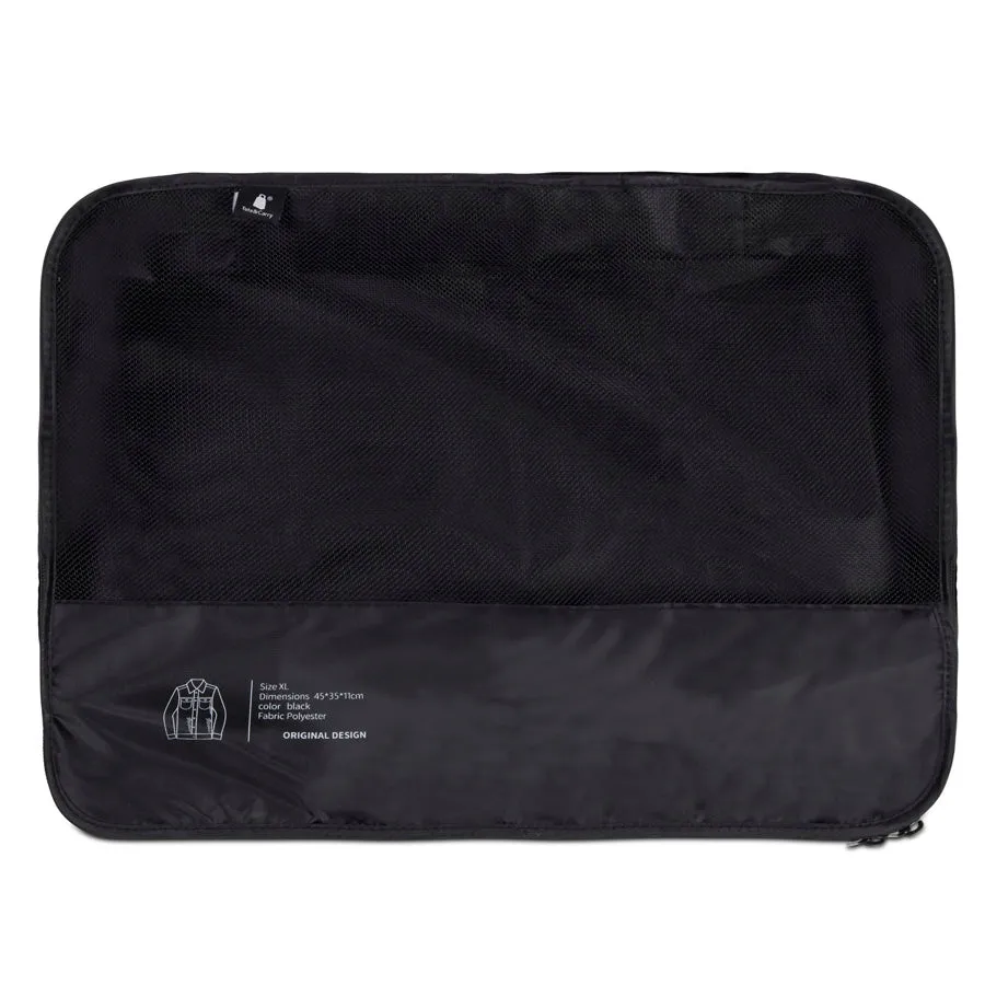 Black 8 Piece Travel Packing Cubes