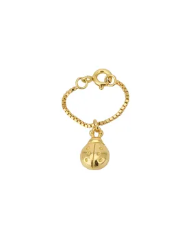 Carlton London Gold Plated Lady Bug Shape Non-Studded Watch Charm For Women