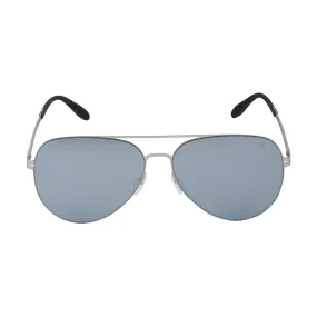 Carlton London Premium Silver & Black Toned Polarised And Uv Protected Lens Aviator Sunglasses For Men