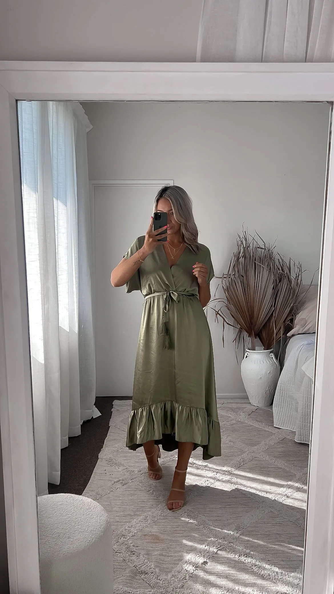 Celebration by Shine On Hallie Midi Dress Sage