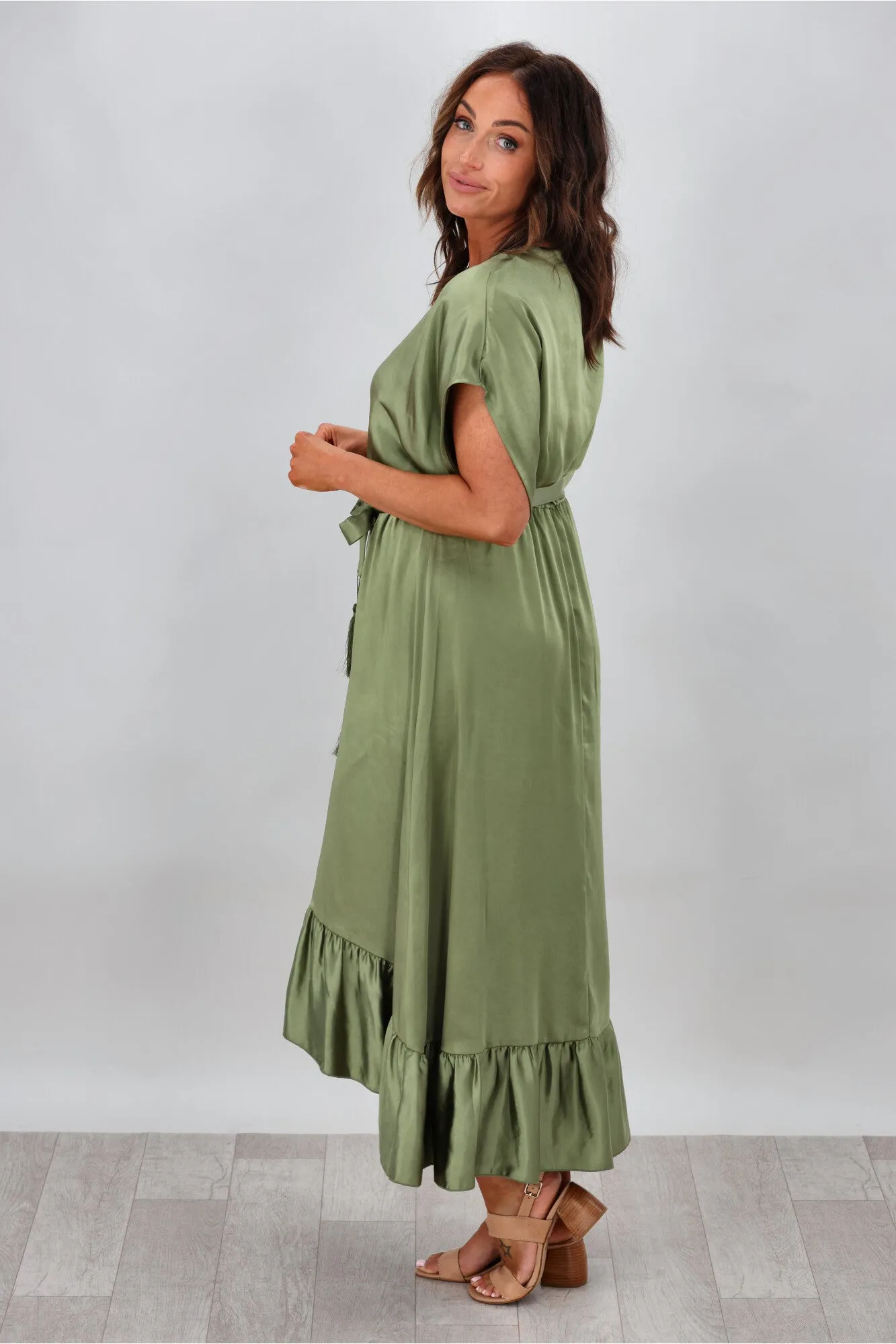 Celebration by Shine On Hallie Midi Dress Sage