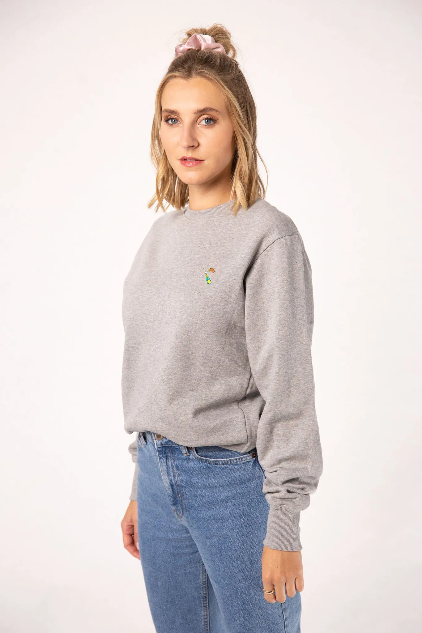 Champagnersäbel | Bestickter Bio-Baumwoll Frauen Pullover