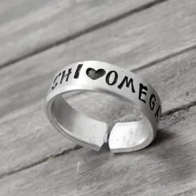 Chi Omega Love Ring