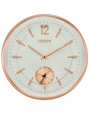 Citizen Gallery Rose Gold-Tone Circular Clock - Ivory Dial - Seconds Sub-Dial