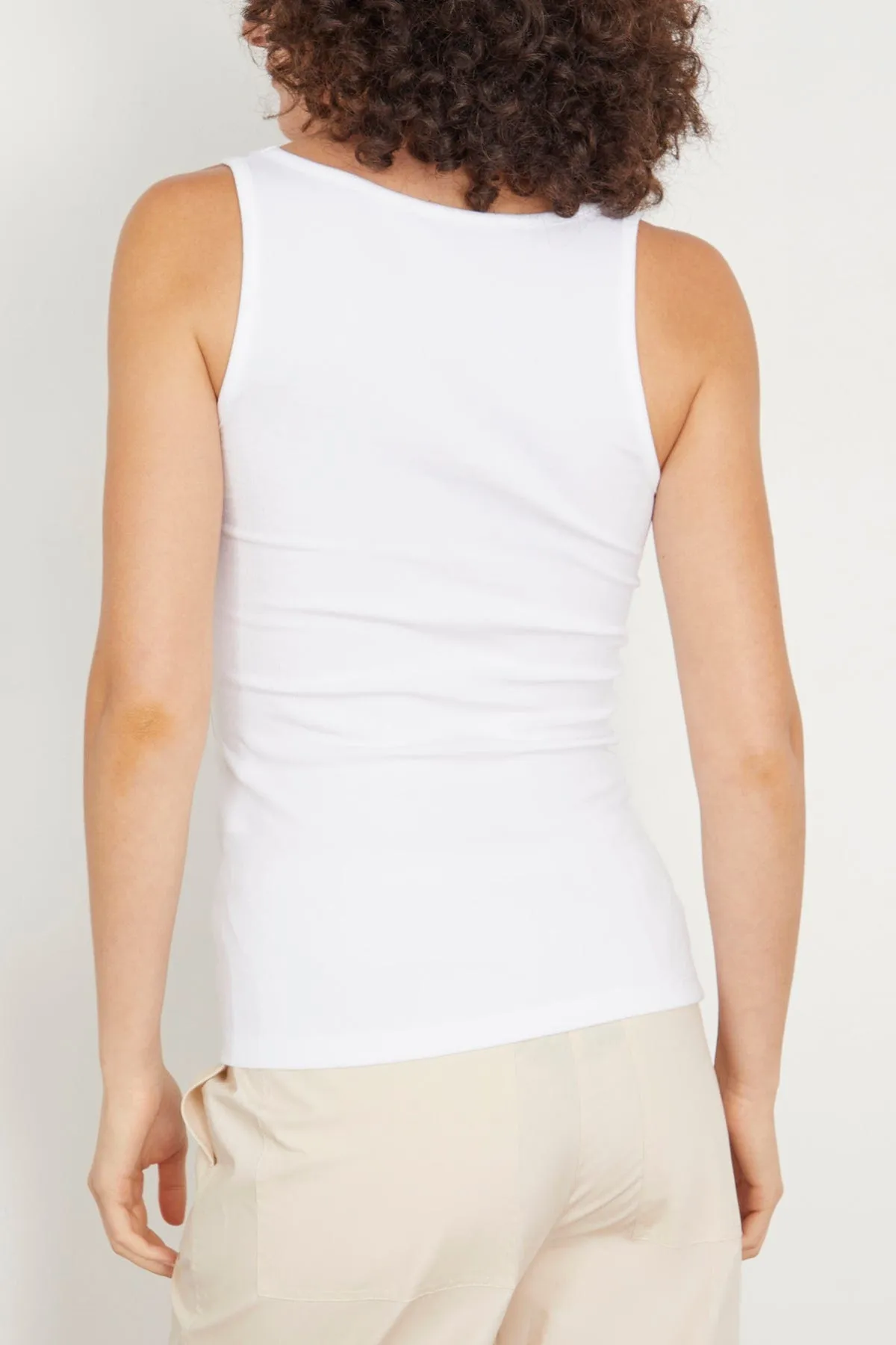 Classic Rib Tank in White