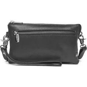 Classic small bag/ clutch in soft leather / 6115 - Black (Nero)