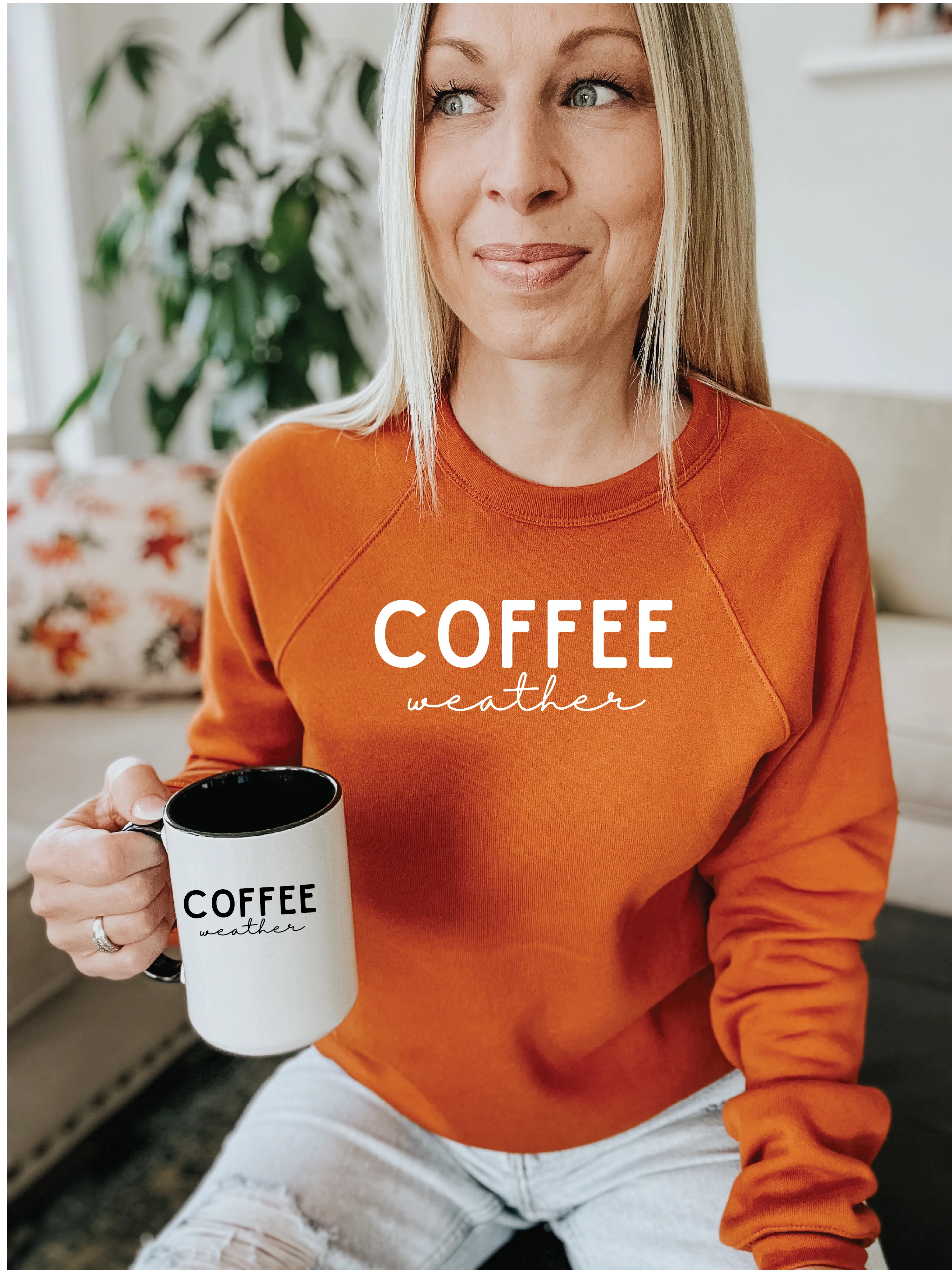 Coffee Weather Plush Raglan Sweater