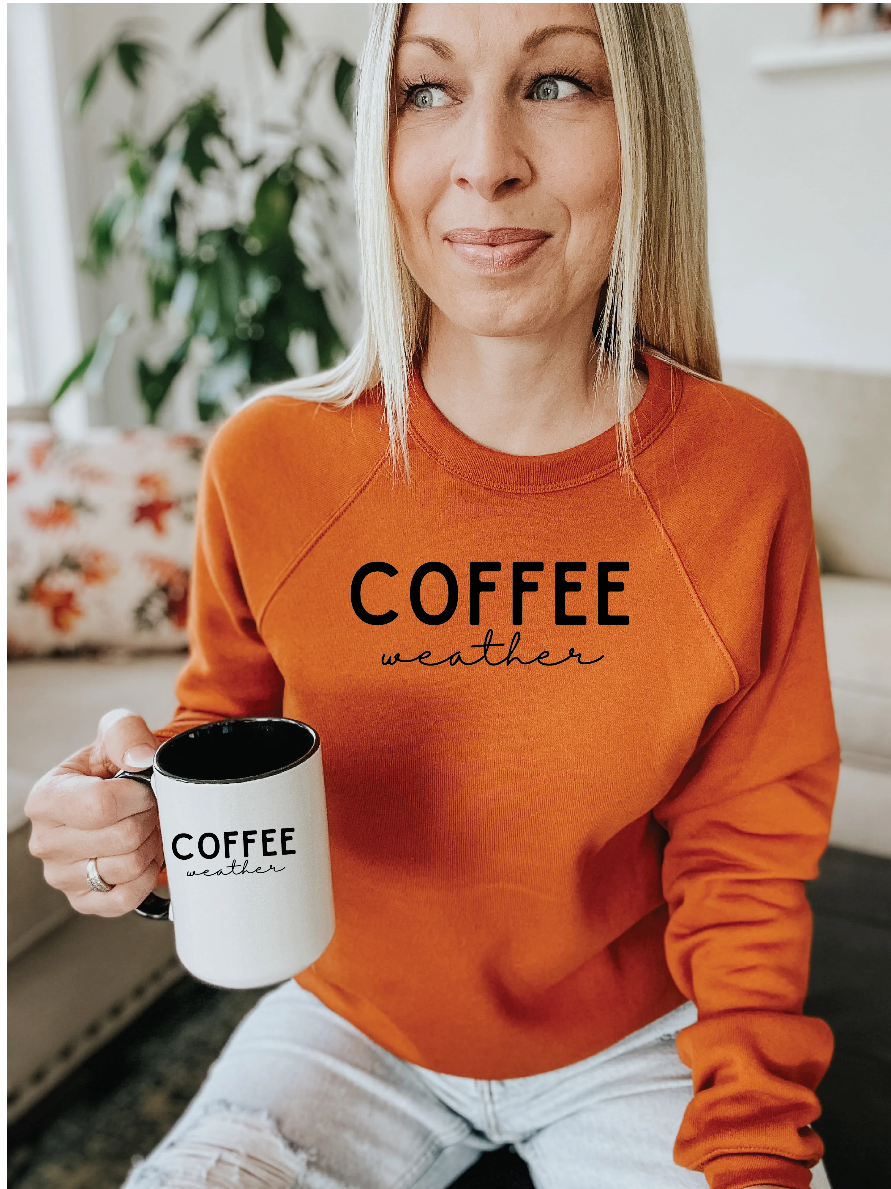 Coffee Weather Plush Raglan Sweater