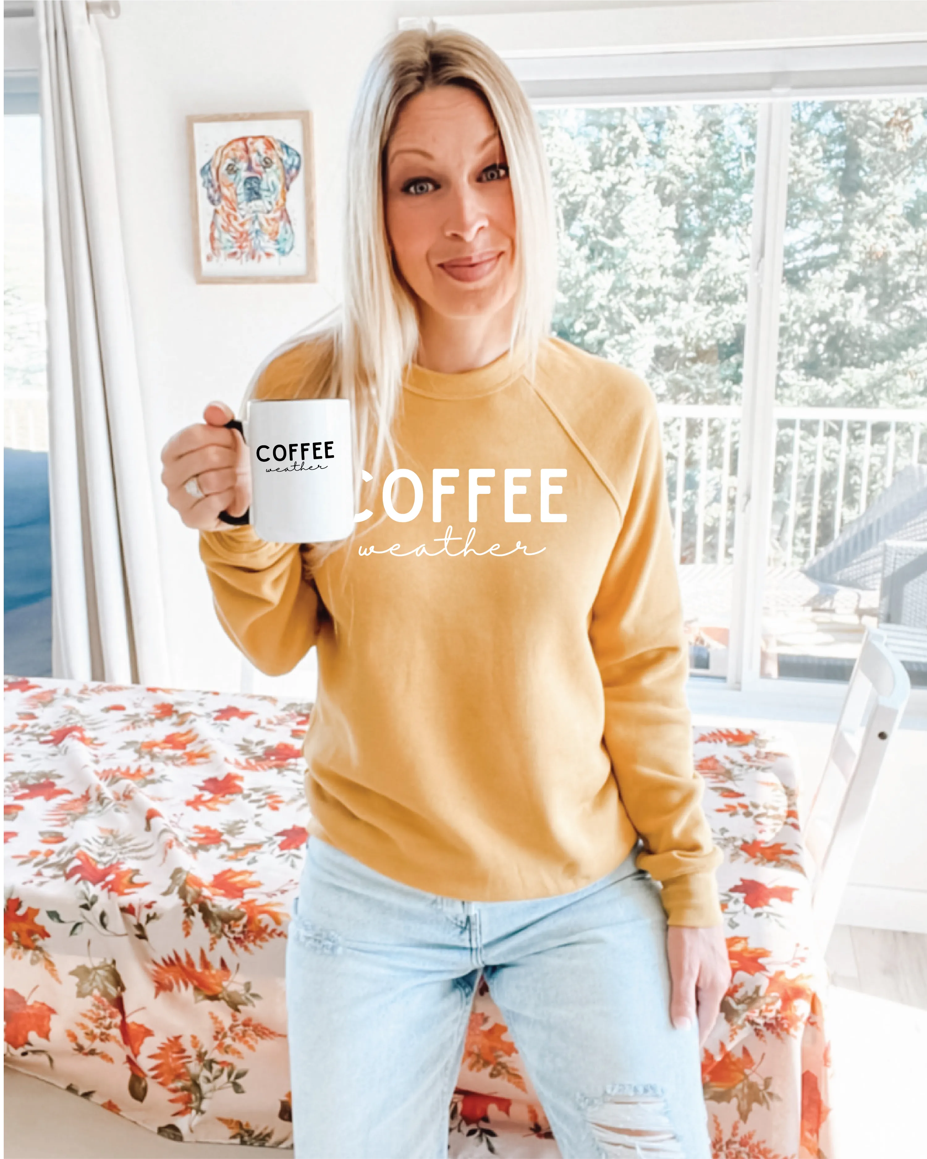 Coffee Weather Plush Raglan Sweater