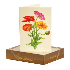 Colorful Poppy Note Cards, Set of 8