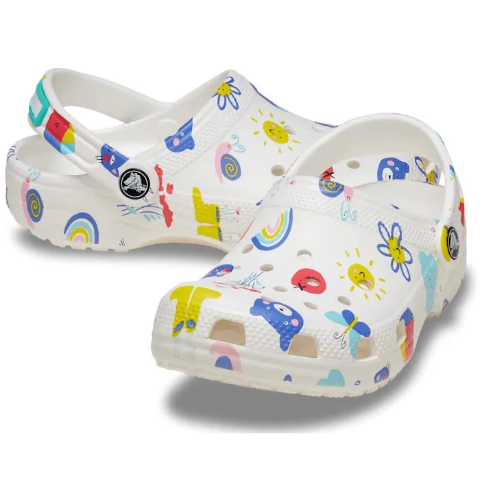 Crocs Kids - Toddlers Classic Doddle Clog K White Sandals