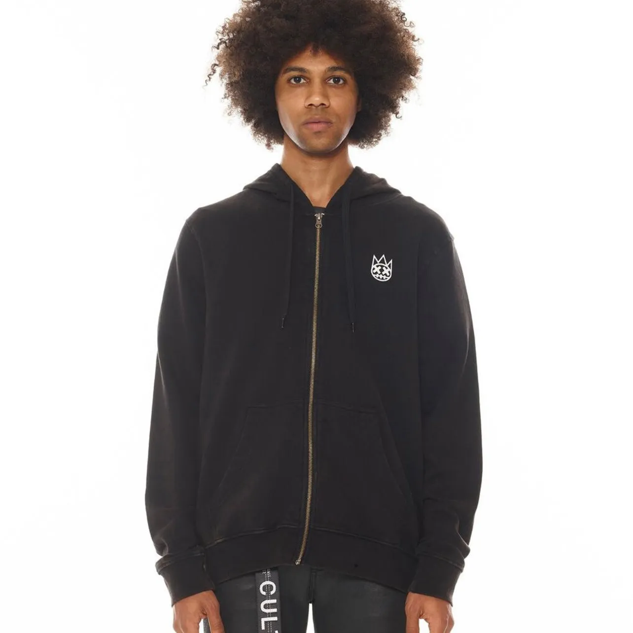 Cult Vintage Black Zip Up Hoodie