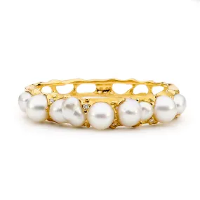 Cultured Pearl Freeform Bangle