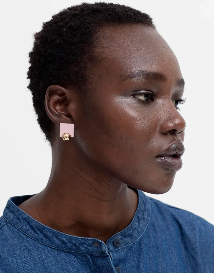 Elk - Indir Stud Earring Floss Pink