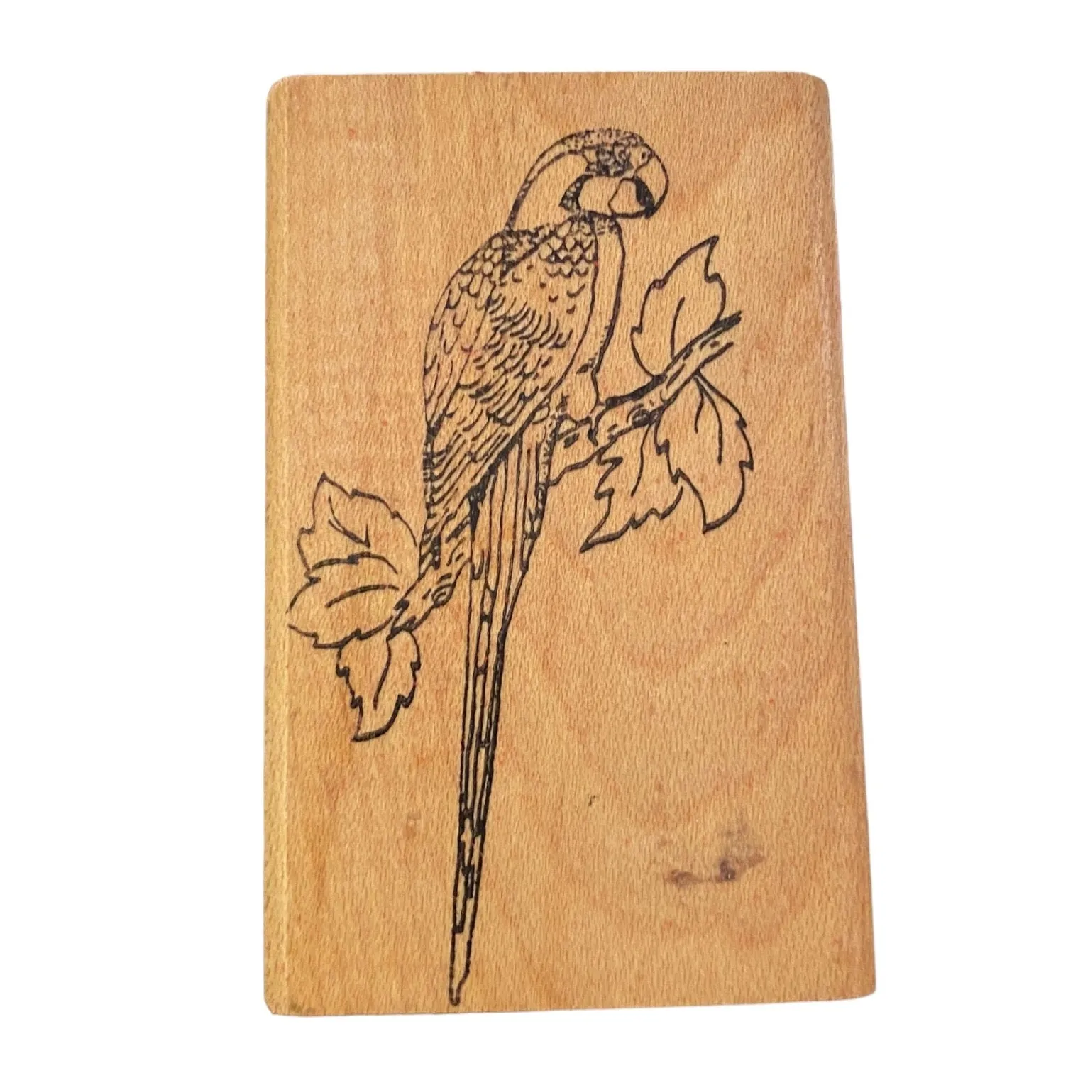 Embossing Arts Vintage 1987 Wild Bird Parrot Rubber Stamp