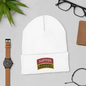 Embroidered Sapper and Ranger tabs Cuffed Beanie