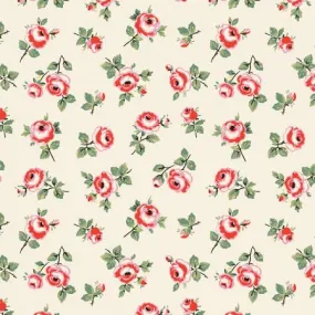 Fabric ROSE PETALS NATURAL by Elea Lutz from the My Favorite Things Collection for Poppie Cotton, # FT23712