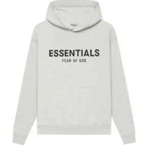 FEAR OF GOD ESSENTIALS HOODIE OATMEAL HEATHER KIDS/JR