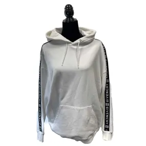 GIVENCHY - White Logo Tape - White / Black Hoodie - Size S