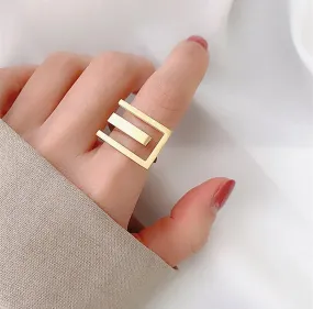 Gold personality ring