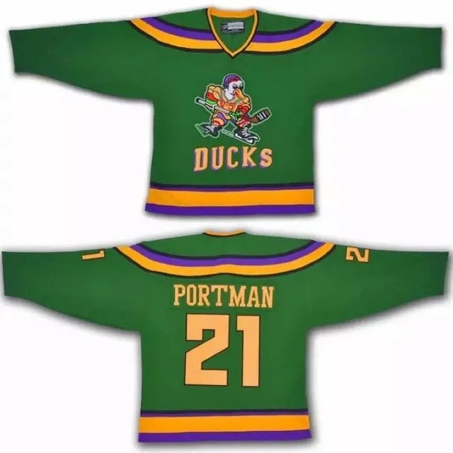 Green ducks ice hockey jersey for practice