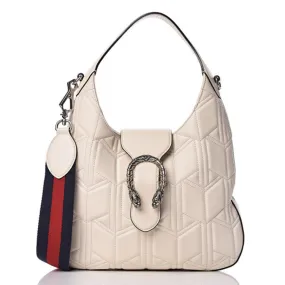 Gucci Dionysus Calfskin Quilted Small White Leather Hobo Bag