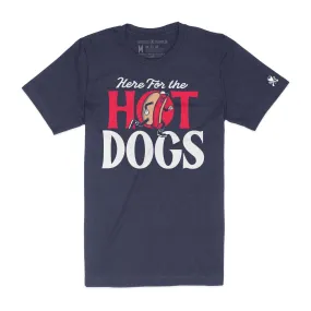 Here for the Hot Dogs - Unisex Crew T-Shirt