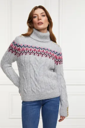 Heritage Cable Fairisle Knit (Mid Grey Marl)