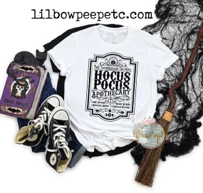 Hocus Pocus Apothecary Halloween Adult Unisex Tee