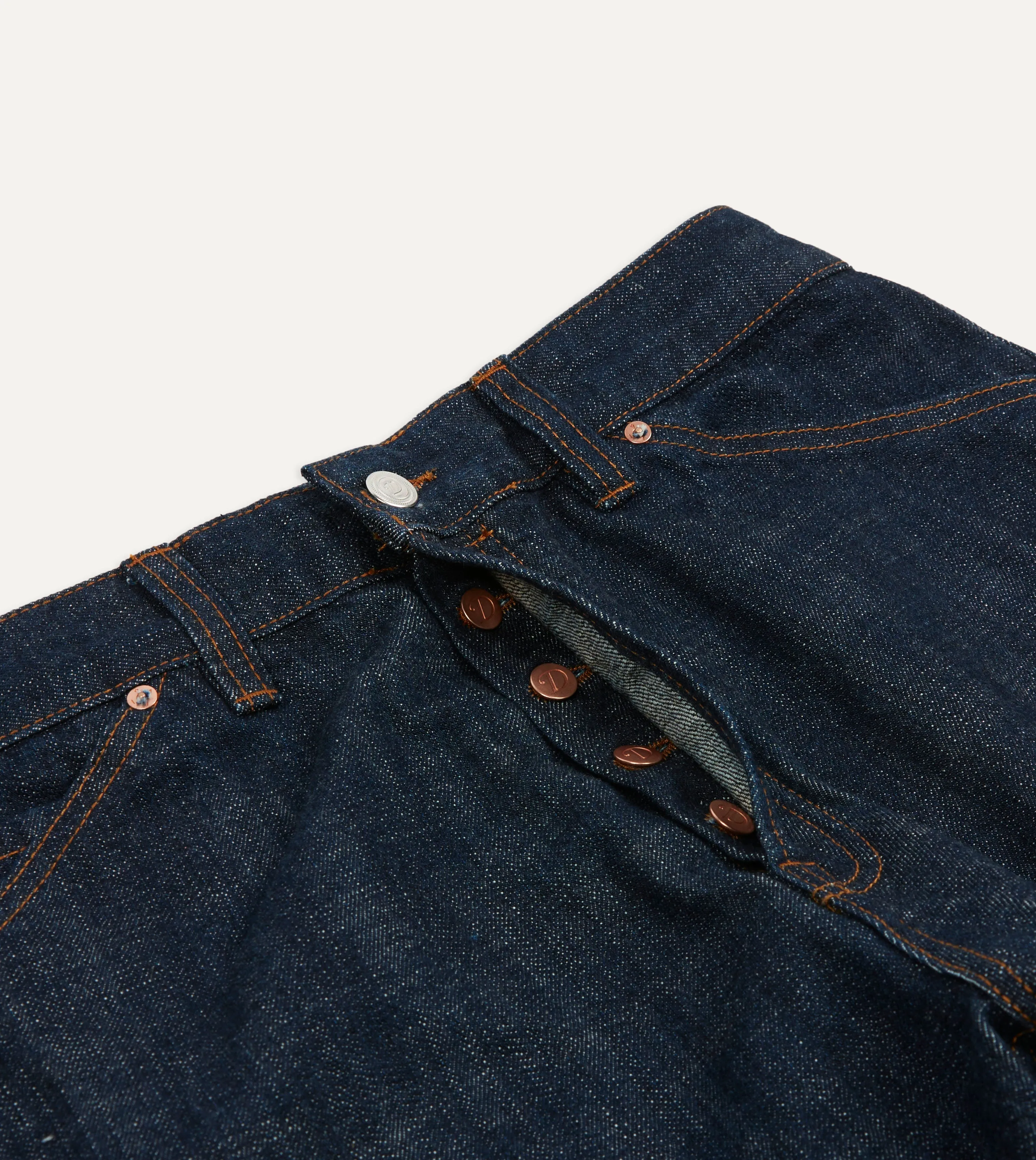 Indigo Rinse 15.5oz Japanese Selvedge Denim Five-Pocket Jeans