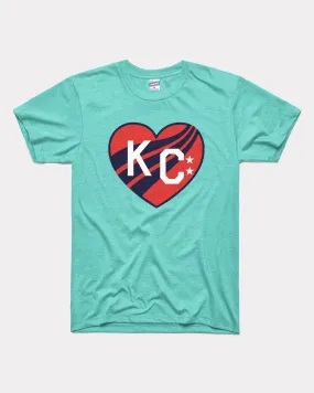 KC Current Crest KC Heart Teal Unisex T-Shirt