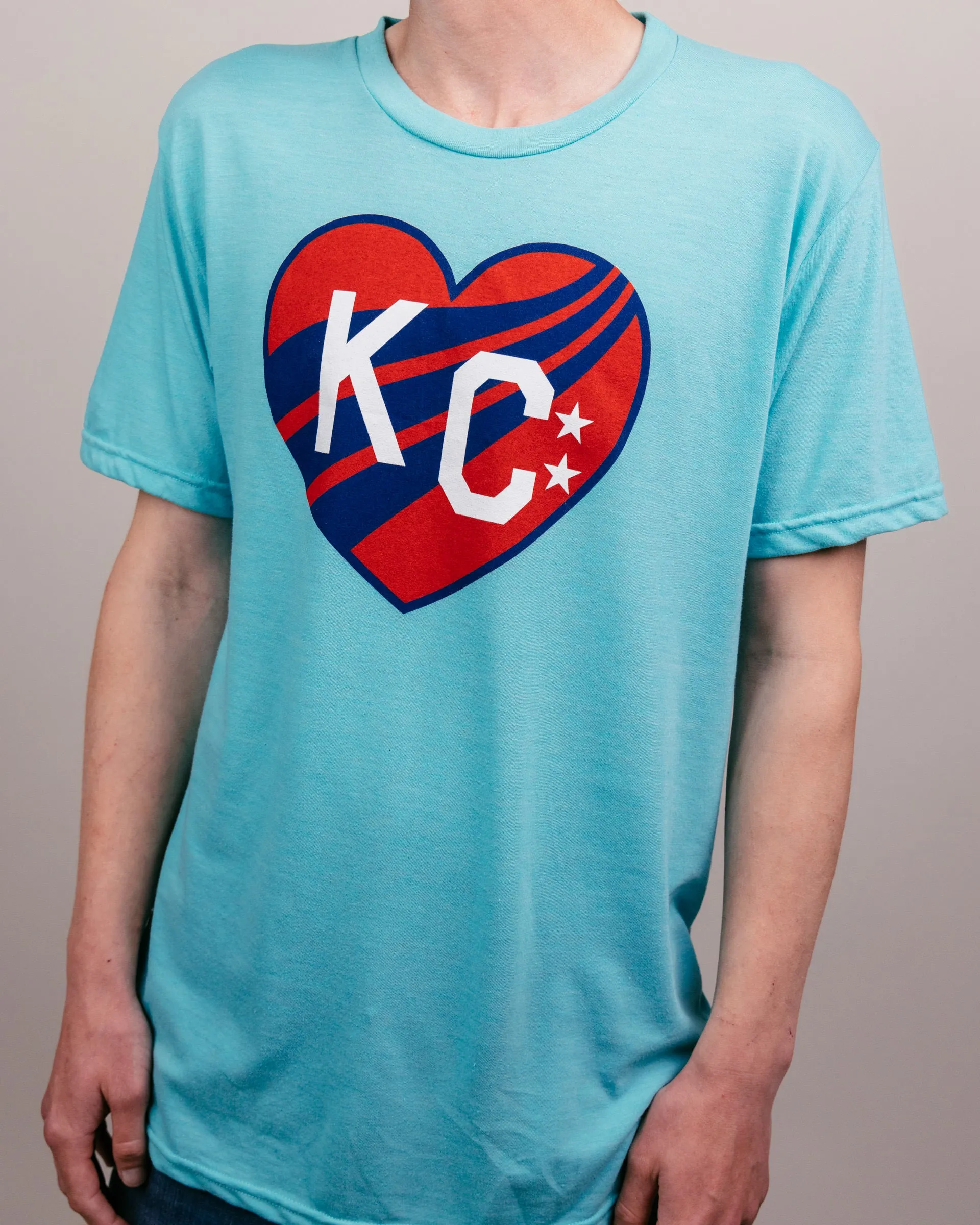 KC Current Crest KC Heart Teal Unisex T-Shirt