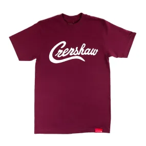 Limited Edition Crenshaw T-Shirt - Burgundy/White