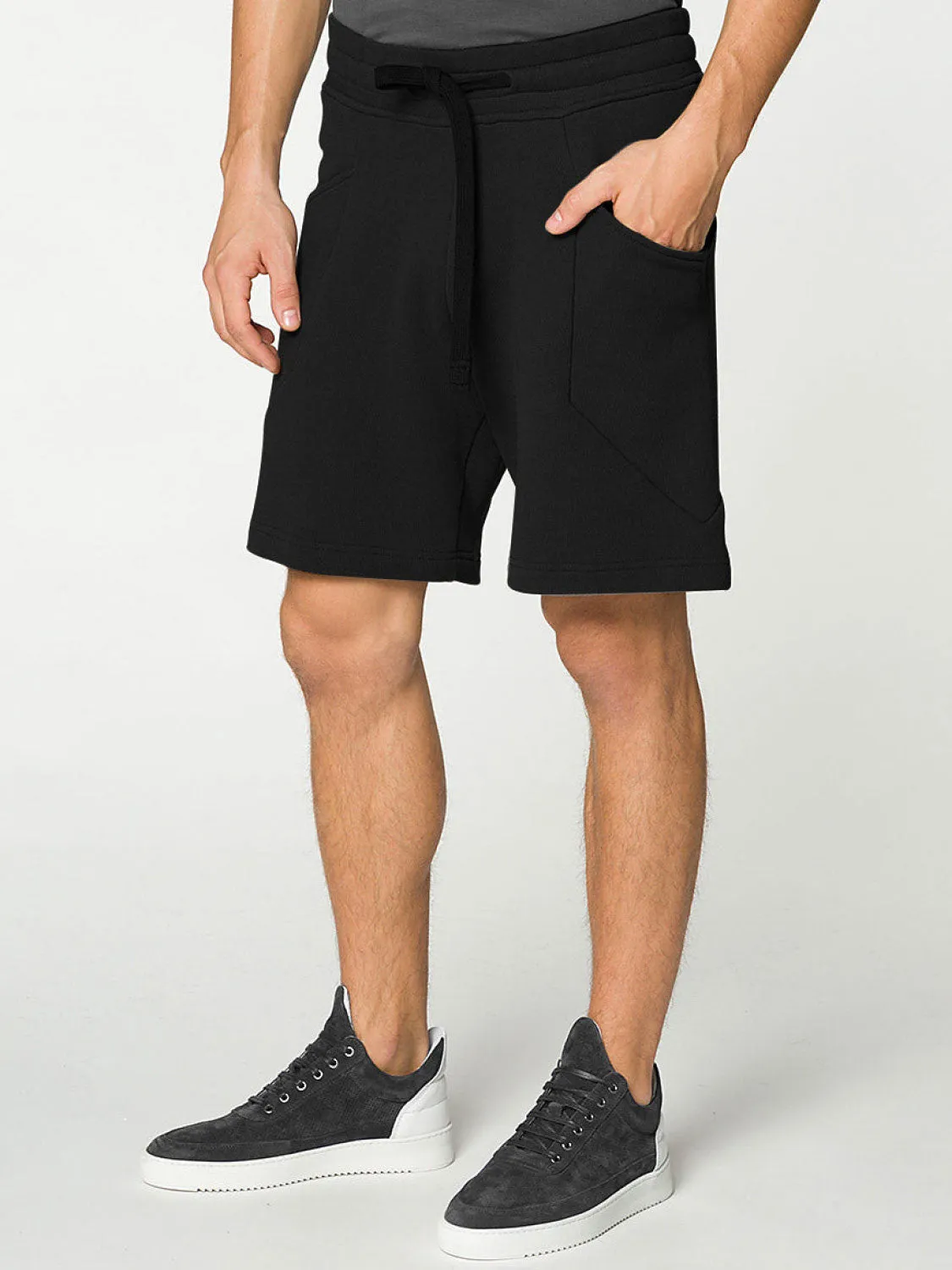 Loopback Organic Cotton Jersey Shorts Black