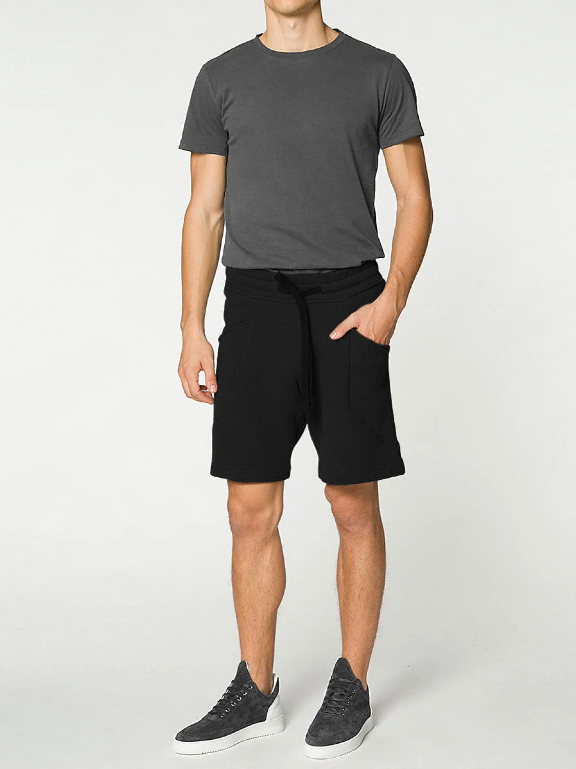 Loopback Organic Cotton Jersey Shorts Black