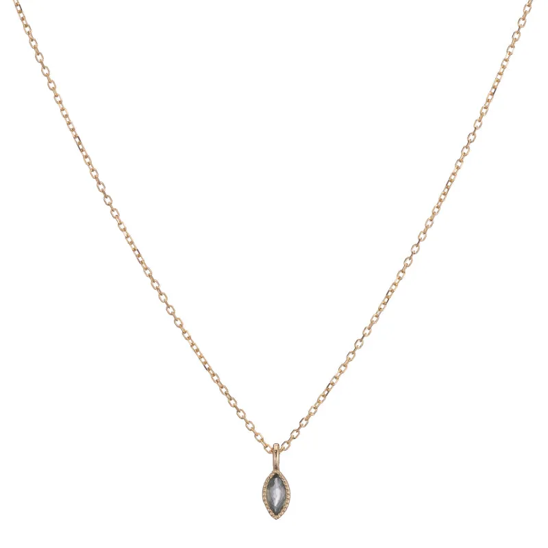 Marquise Green Sapphire Wisp Necklace