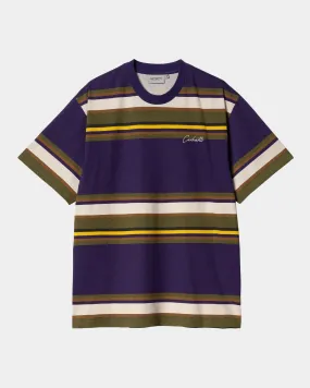 Morcom Stripe T-Shirt | Tyrian