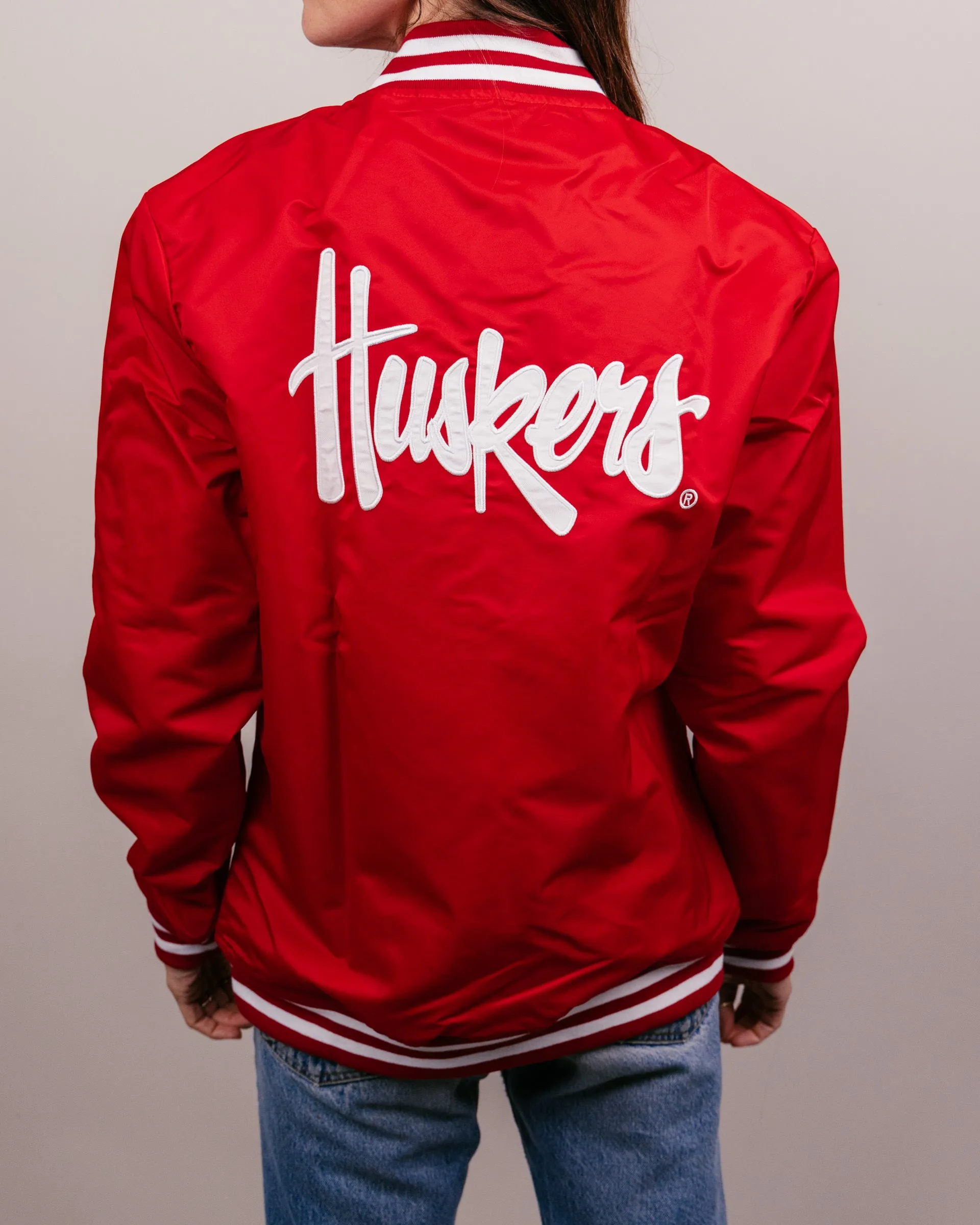 Nebraska Huskers Red Varsity Jacket