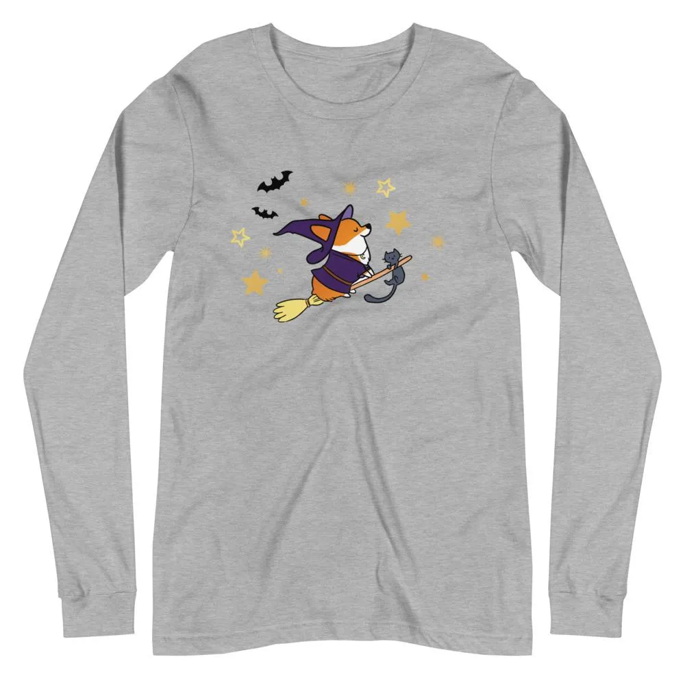 NEW! "Bewitched Corgi" Unisex Long Sleeve Tee | Halloween Collection