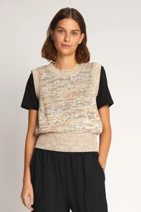 Okina Cotton-Blended Knit Vest