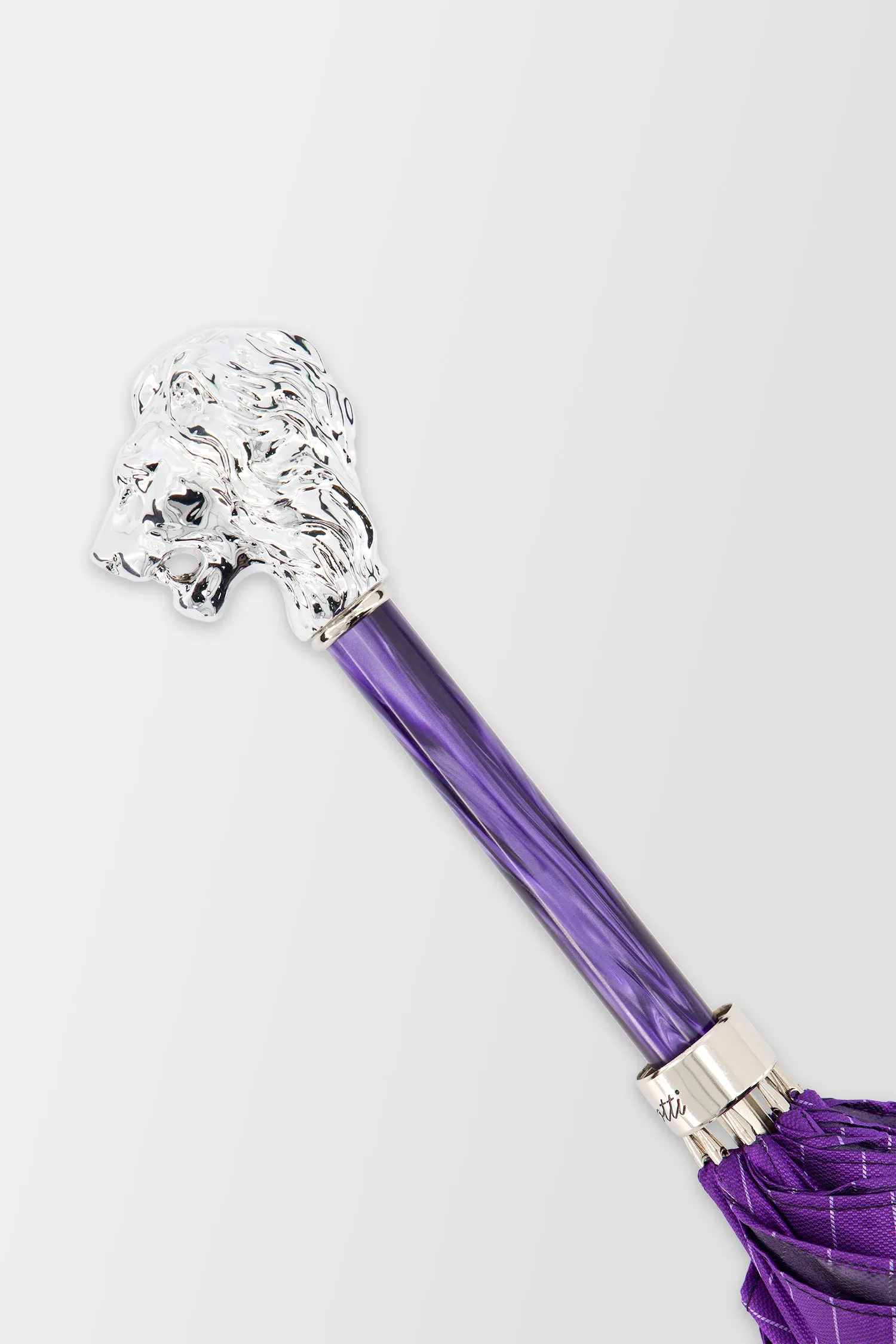 Pasotti Purple Lion Handle Umbrella