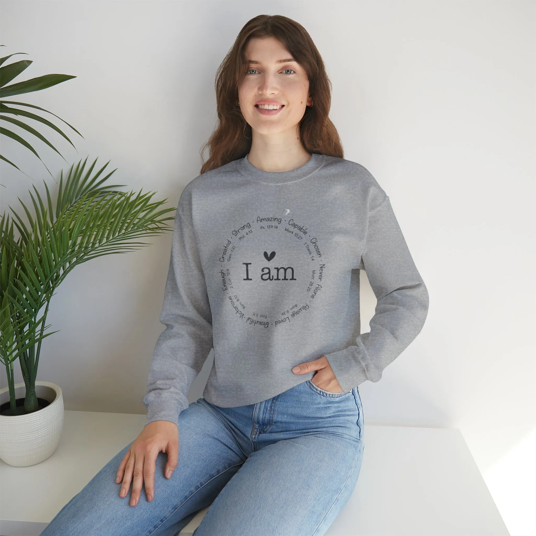 "I AM" Unisex Heavy Blend™ Crewneck Sweatshirt