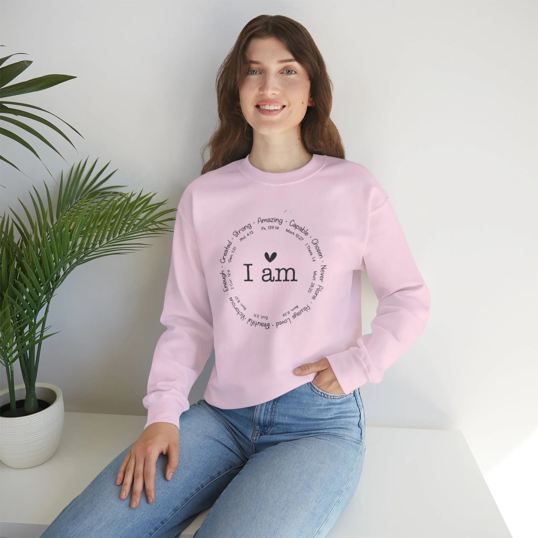 "I AM" Unisex Heavy Blend™ Crewneck Sweatshirt