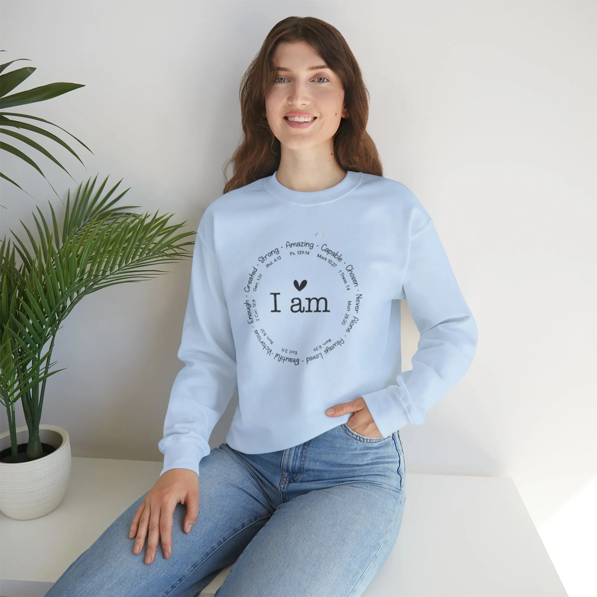 "I AM" Unisex Heavy Blend™ Crewneck Sweatshirt