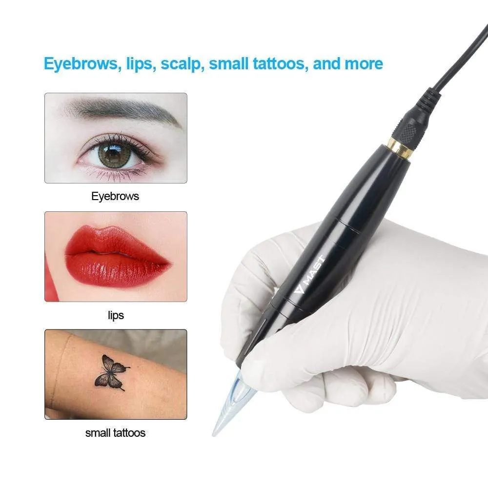 RCA Permanent Makeup Rotary Tattoo Gun Machine Pen Eyebrows Lips Tattoo for Cartridge Artist